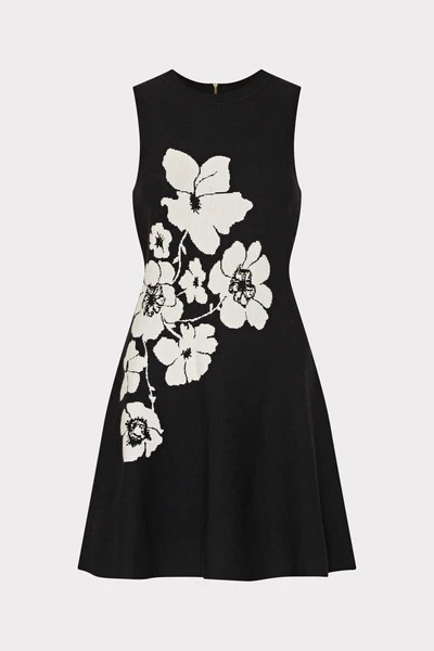 Floral Flare Knit Mini Dress | MILLY