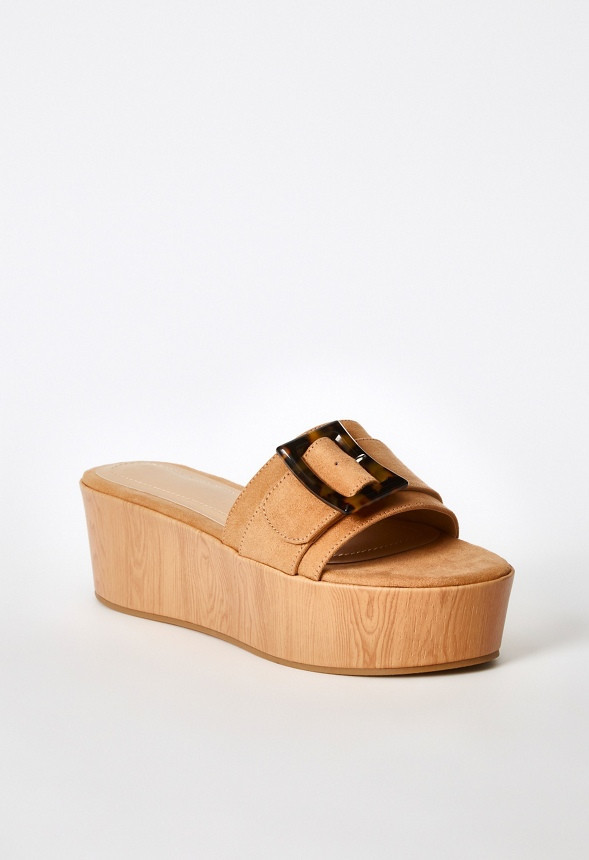 Leonora Platform Slide Sandal | JustFab