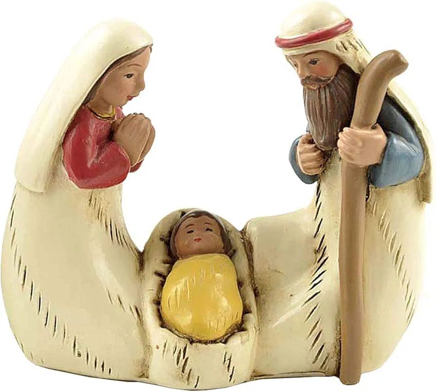Holy Family Statue, 2.56" Tall Mary Joseph and Baby Jesus, Christmas Decoration, Religious Gift, ... | Amazon (US)