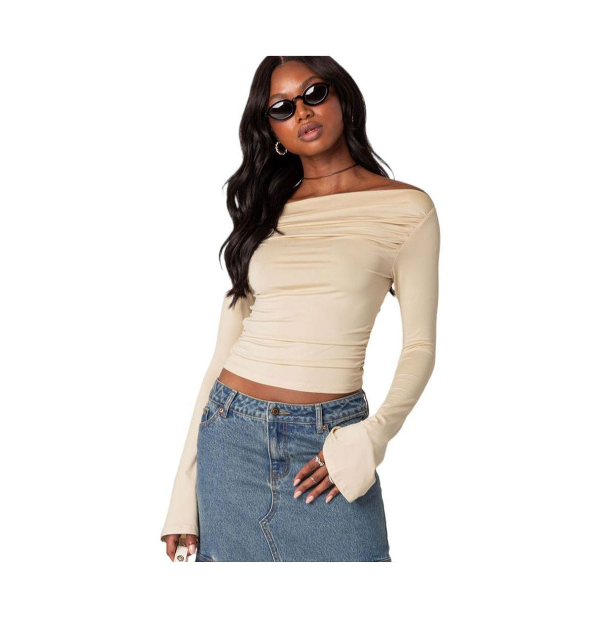 Women's Dana gathered top - Cream | Macy's