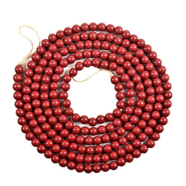 Black Friday Deals! 1.42m Christmas Wooden Beads Garland, Round Bead Wreath for Christmas Tree De... | Walmart (US)