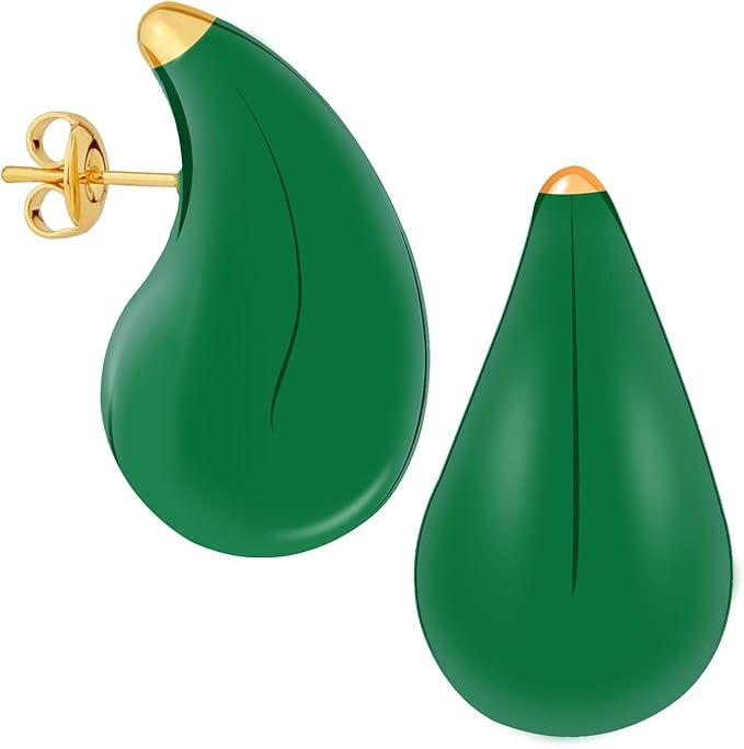 LUTER 2pcs Waterdrop Earrings, Lightweight Waterdrop Hollow Open Copper Earring Findings Hoop E... | Amazon (UK)