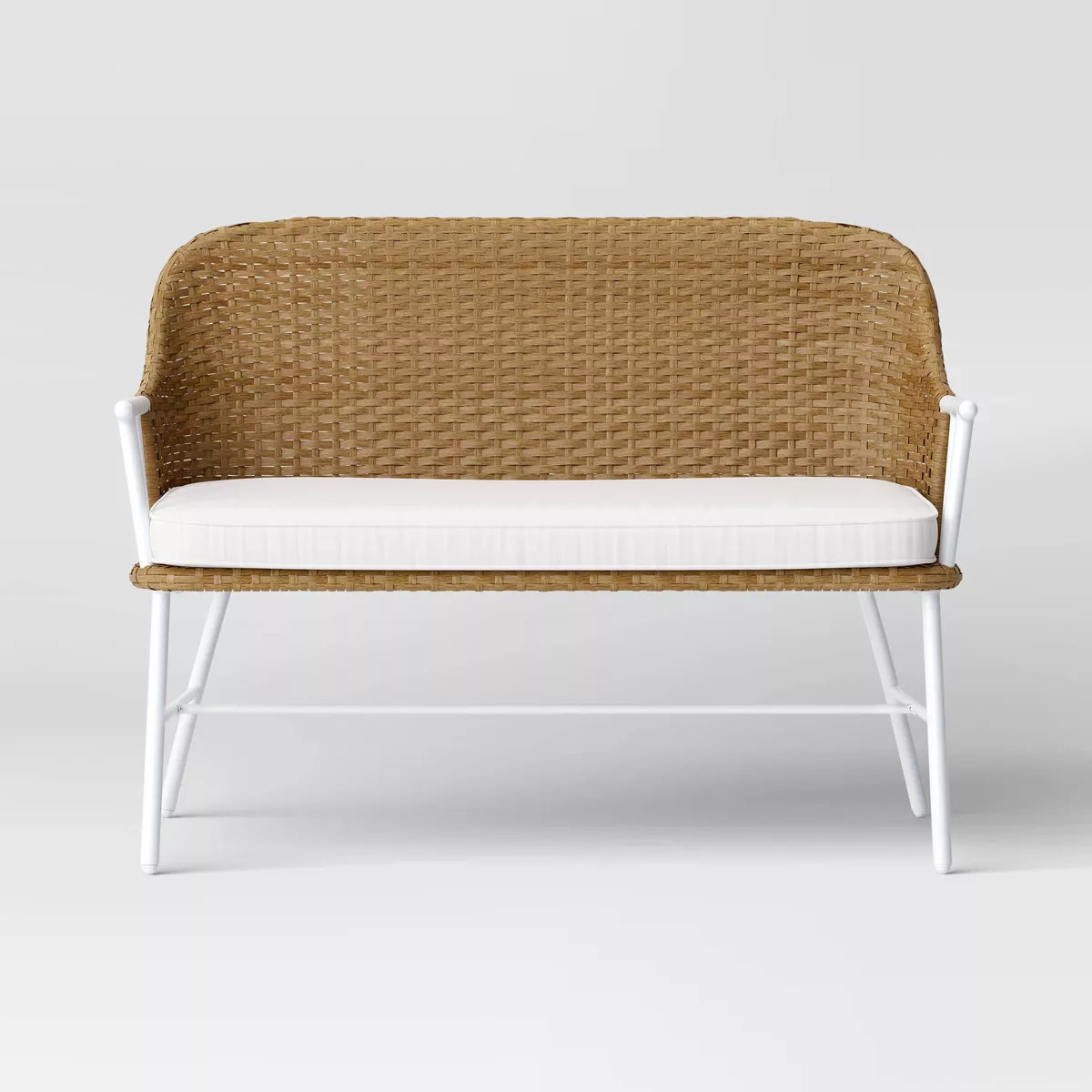 Lenwood Steel Outdoor Patio Garden Bench Brown - Threshold™ designed with Studio McGee | Target