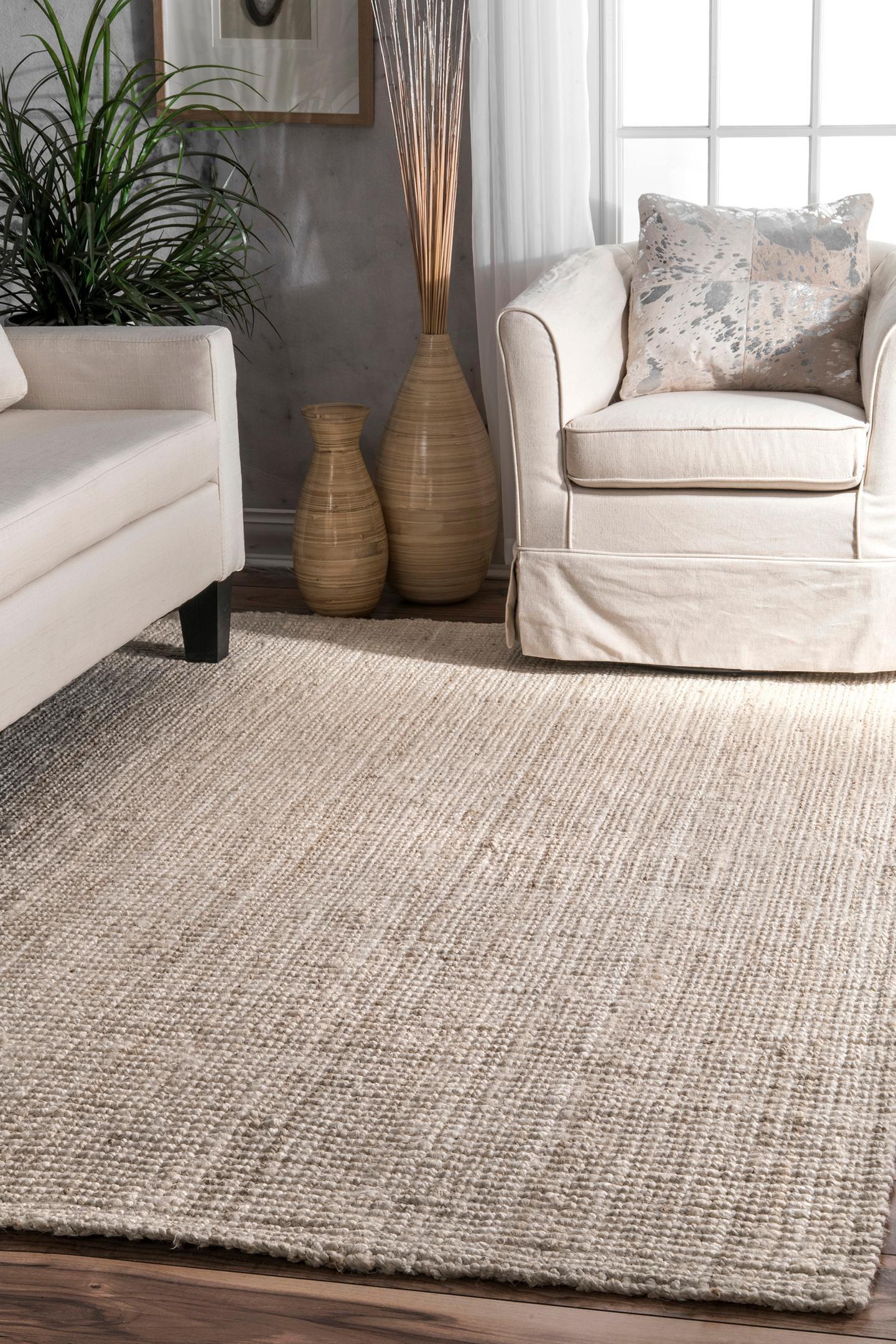 Ashli Solid Jute Area Rug - nuloom | Havenly | Havenly
