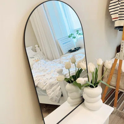 Wall Mounted Mirror, Arch Mirror For Bathroom , Black Vanity Mirror With Metal Frame | Wayfair North America