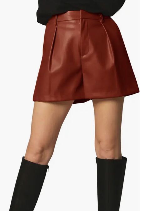 Gorgeous faux leather shorts, fall outfit, burgundy faux leather shorts, Faux leather shorts, leather shorts, fall style, fall fashion, cute fall outfit, black shorts

#LTKsalealert #LTKxNSale #LTKFind