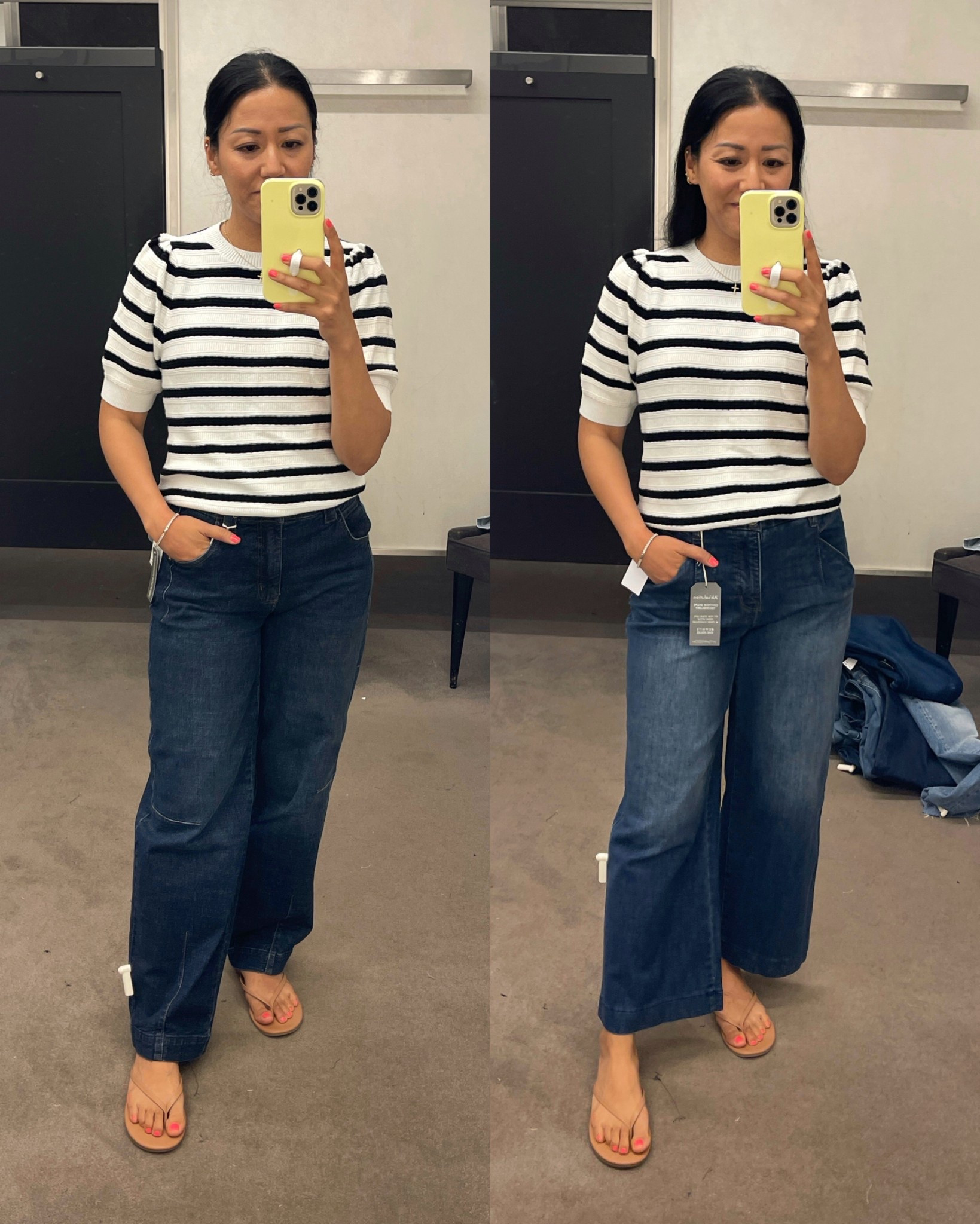 Size 2 in barrel jeans
Size 4 in wide leg crop jeans (size 2 would also fit)

Wit & Wisdim jeans


#LTKFindsUnder50 #LTKSeasonal #LTKSaleAlert