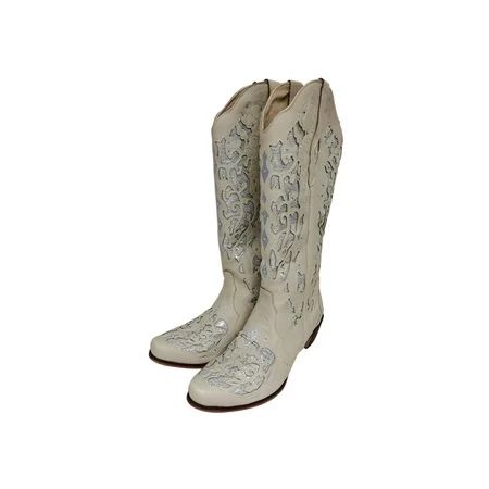 UKAP Womens Comfort Pull On Shoes Riding Casual Western Cowgirl Boots Block Heels Tall Boot White 5. | Walmart (US)