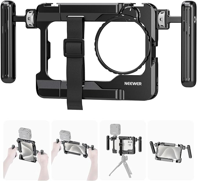 NEEWER Universal Smartphone Video Rig with Handles, 67mm Filter Adapter, Anti Drop Cold Shoe for ... | Amazon (US)