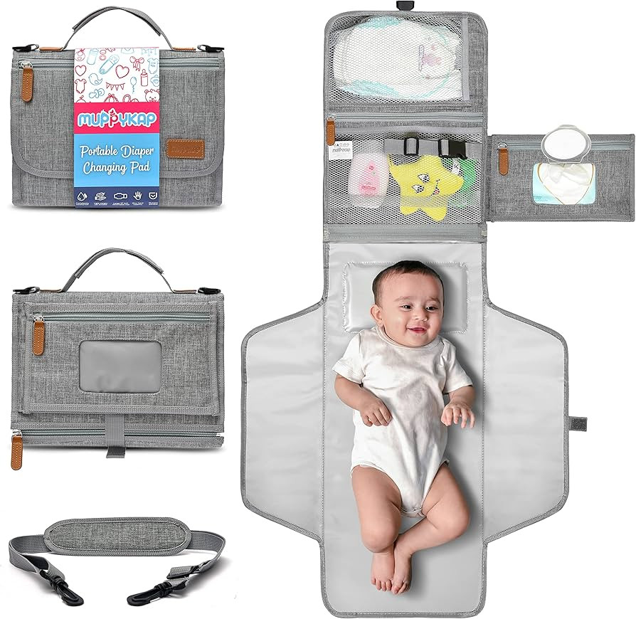Portable Changing Pad with Shoulder Strap - Detachable Travel Changing Pad - Baby Shower Gifts - ... | Amazon (US)