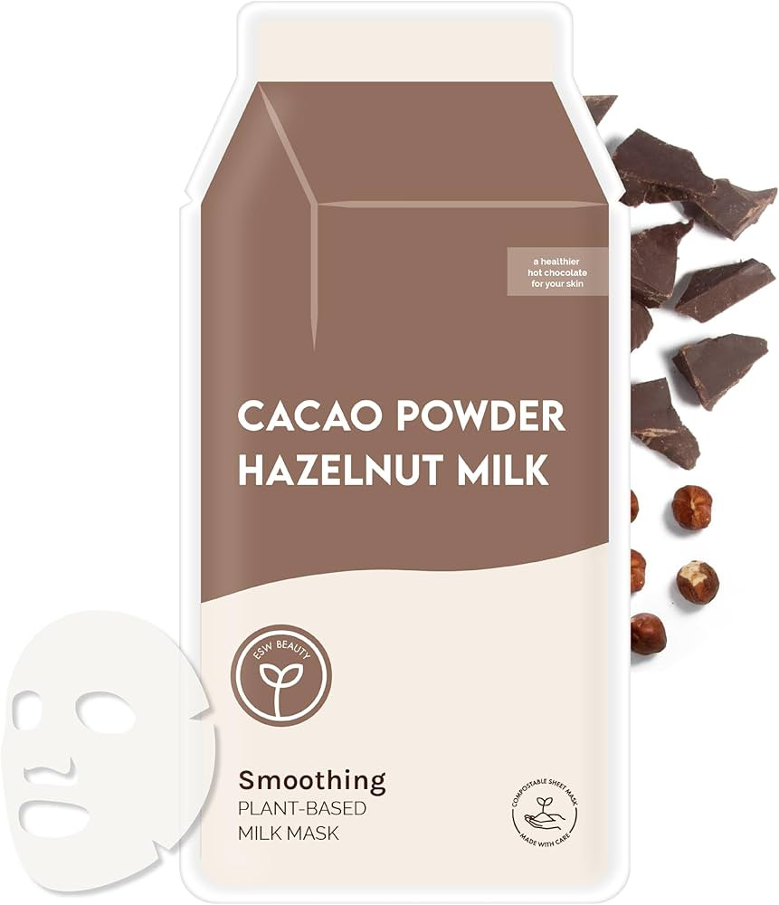ESW Beauty Cacao Powder – Smoothing Plant-Based Milk Face Mask – Cacao & Hazelnut for Aging &... | Amazon (US)