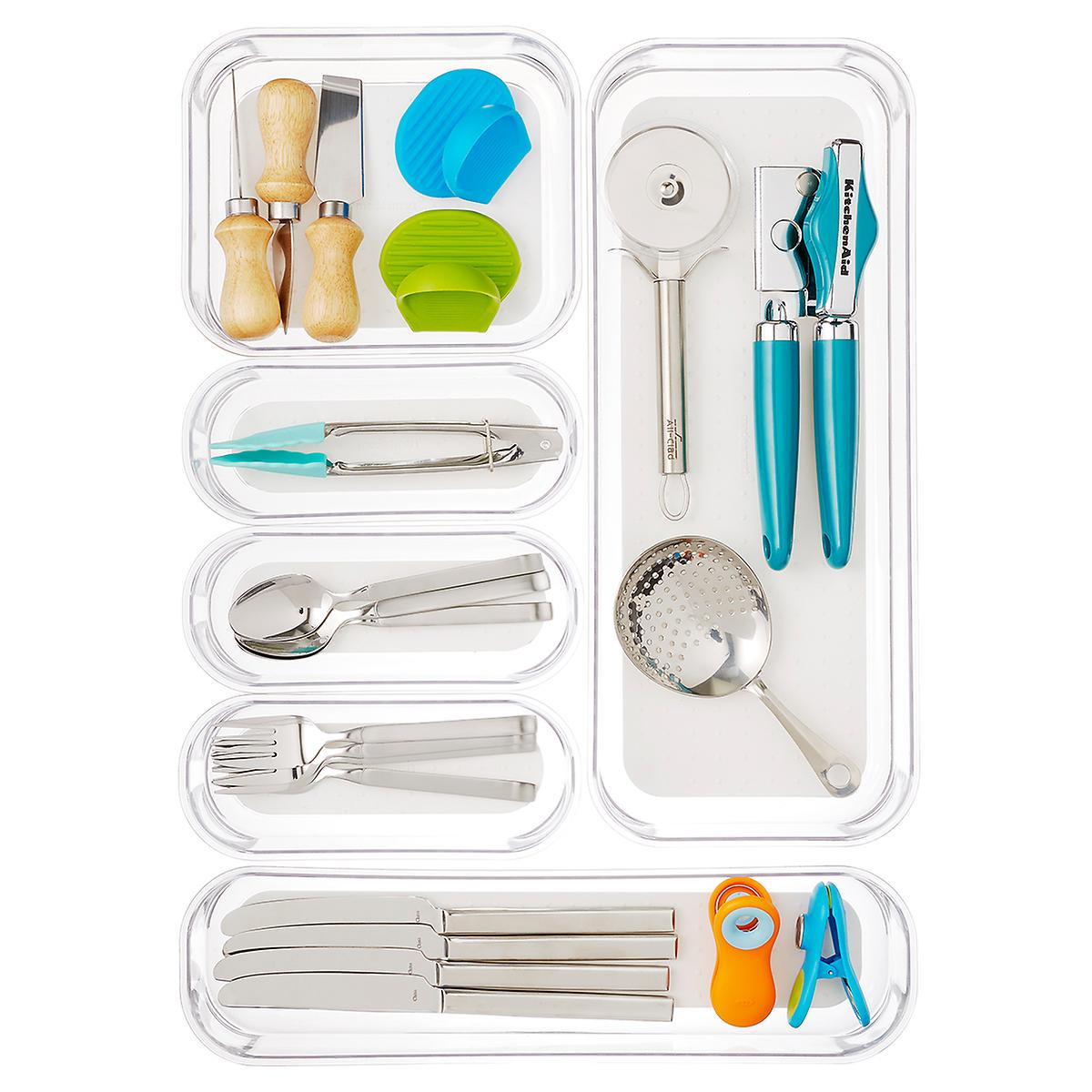 madesmart Drawer Organizer Clear/White | The Container Store