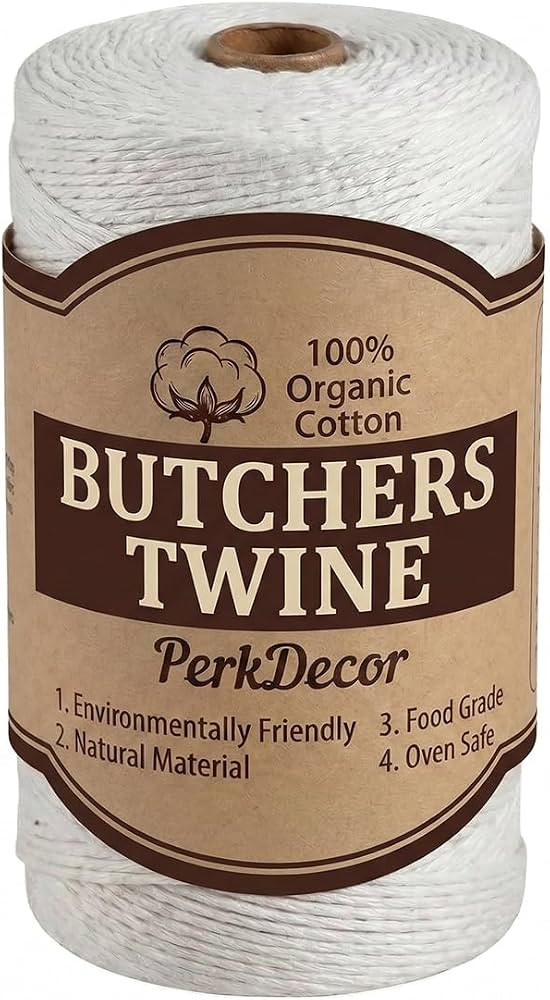 400 Feet 100% 2mm Natural Cotton Cooking Twine Food Grade Butcher Twine String for Kitchen Roasti... | Amazon (US)