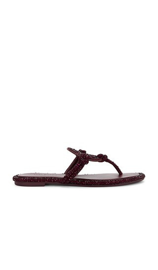 Tory Burch Miller Knotted Pave Sandal in Burgundy. - size 9.5 | Revolve Clothing (Global)