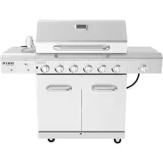 Nexgrill 6-Burner Propane Gas Grill in Stainless Steel with Ceramic Searing Side Burner and Rotis... | The Home Depot
