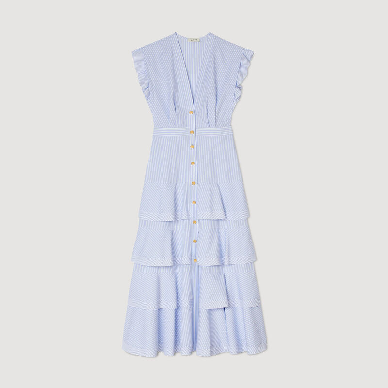 Ruffled maxi dress | Sandro US | Sandro-Paris US