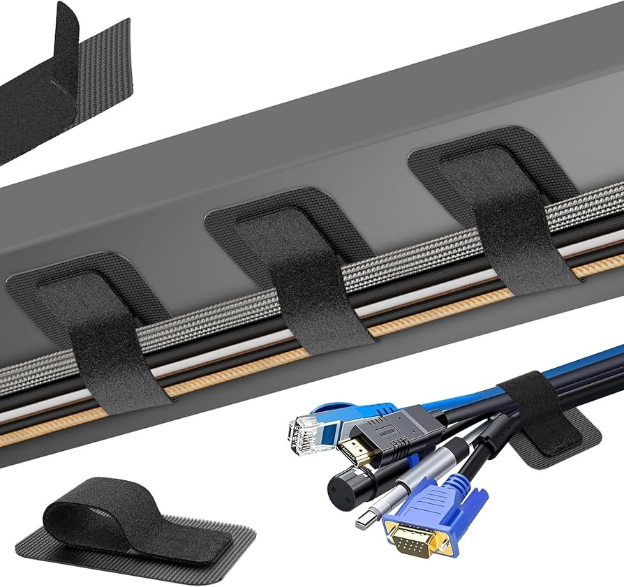 Cable Management Under Desk, 【Up to 15 Cord】【Enhanced Wire Holder】 Cord Organizer, Adjust... | Amazon (US)