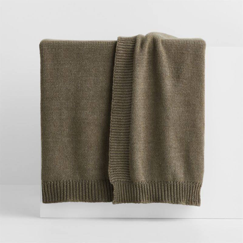 Border Garden Green 80"x80" Oversized Bed Throw Blanket + Reviews | Crate & Barrel | Crate & Barrel