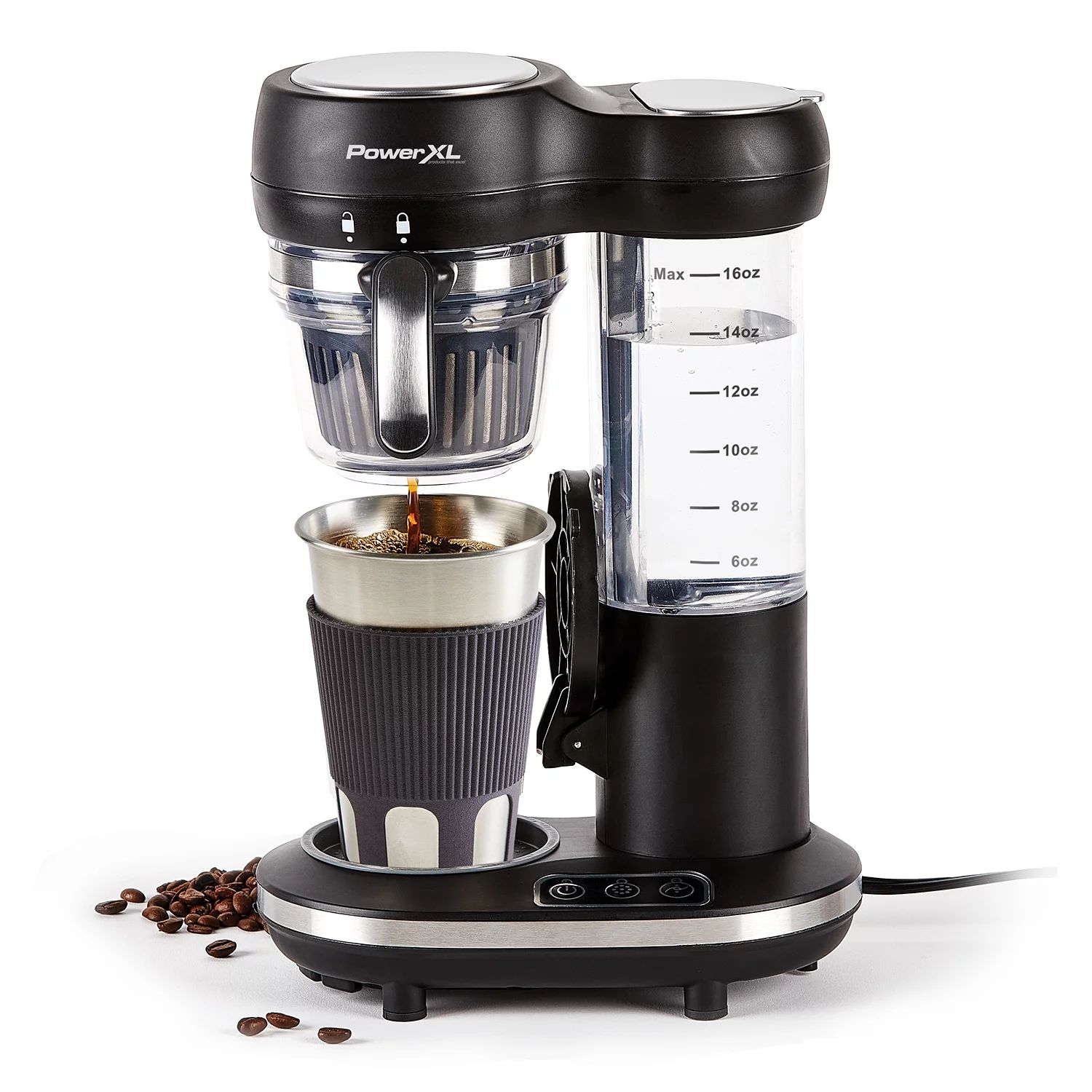 PowerXL Grind & Go Plus Coffee Maker, Automatic Single-Serve Coffee Machine with 16-oz Travel Mug... | Walmart (US)
