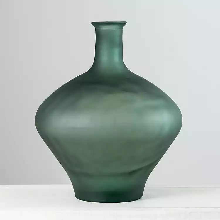 New! Frosted Sage Recycled Glass Vase | Kirkland's Home