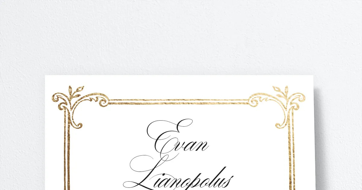 Opulences Place Cards by Vera Wang | The Knot 
