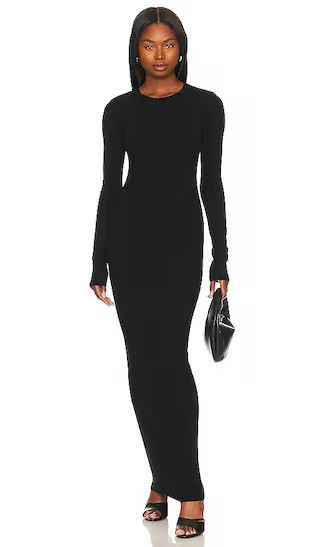 COTTON CITIZEN Verona Crewneck Maxi Dress in Black. - size M | Revolve Clothing (Global)