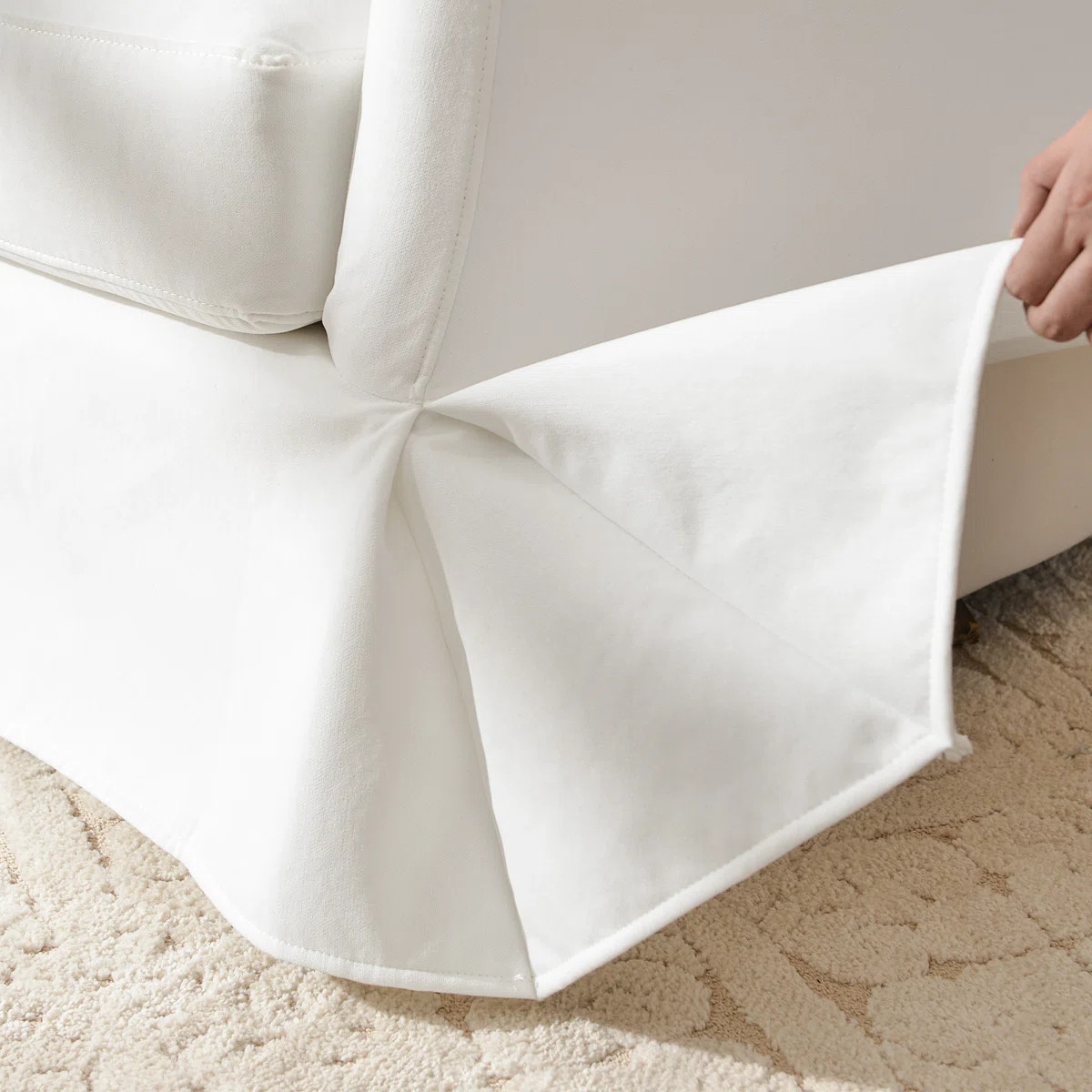 32.3" W Down Fill Slipcovered Swivel Barrel Chair with Toss Pillows | Wayfair North America