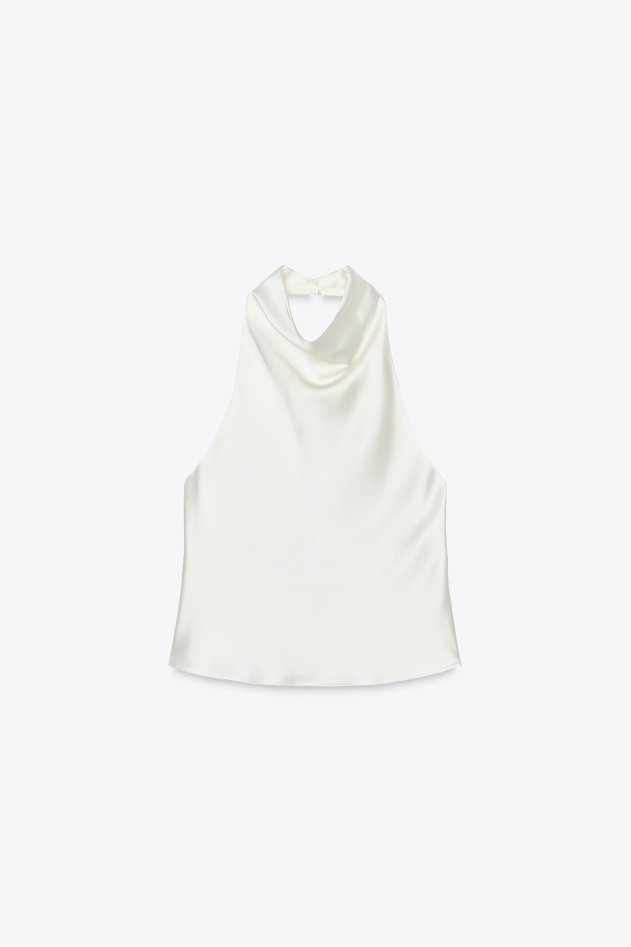 SATIN HALTER TOP | Zara UK
