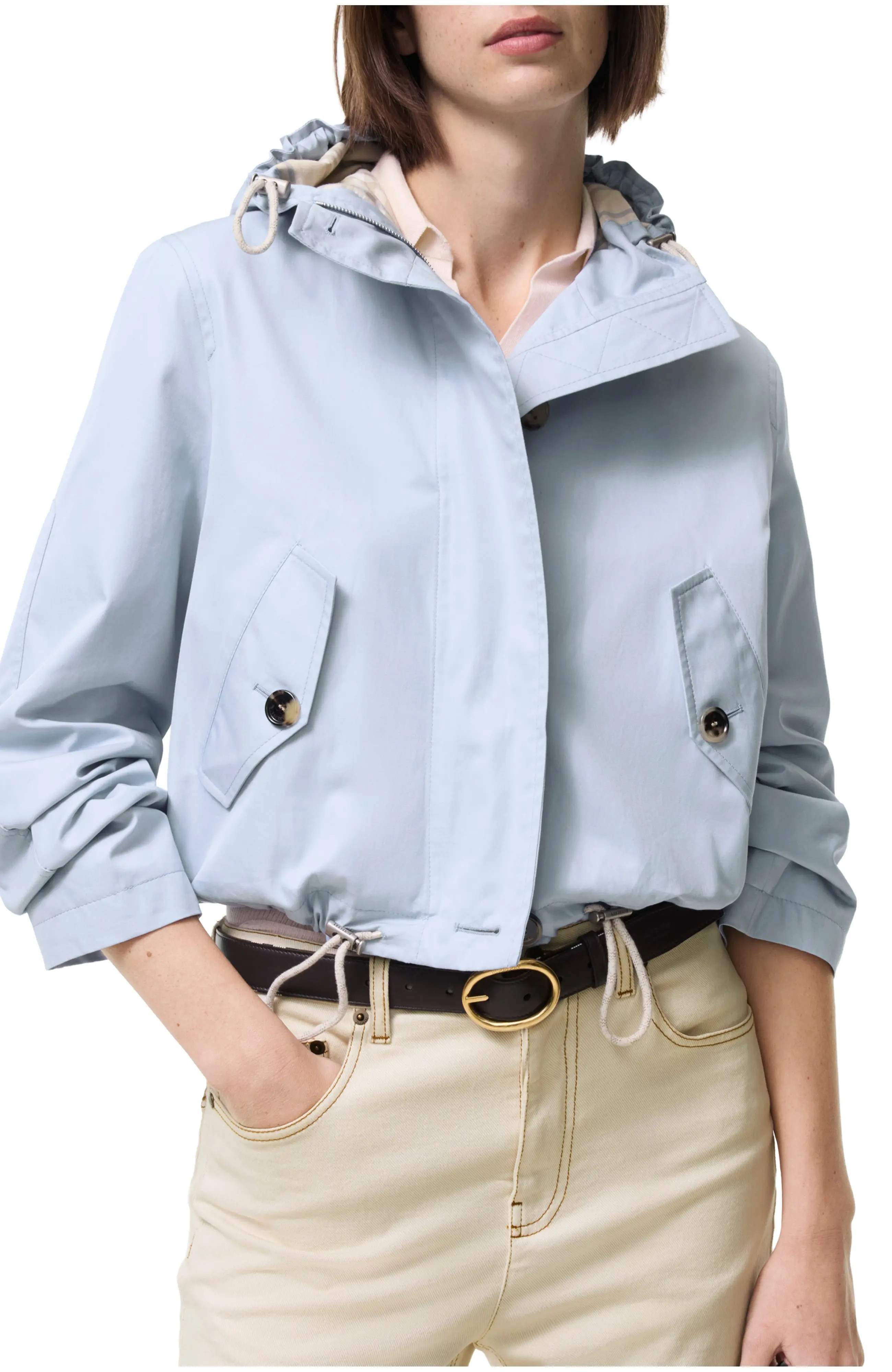 Burberry Cropped Tropical Gabardine Parka (Women) | Nordstrom | Nordstrom