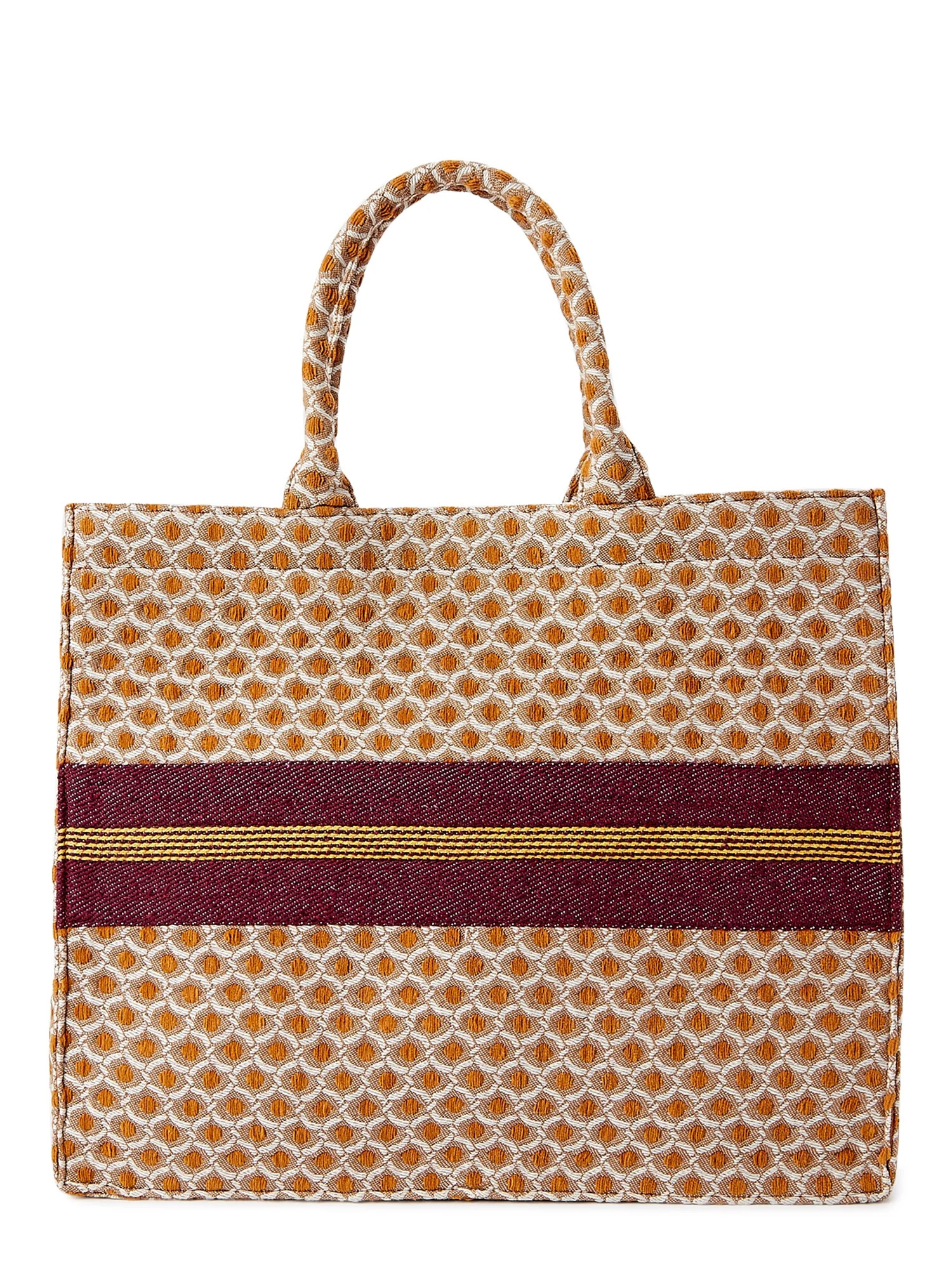Time and Tru Women's Large Woven Tote Bag | Walmart (US)