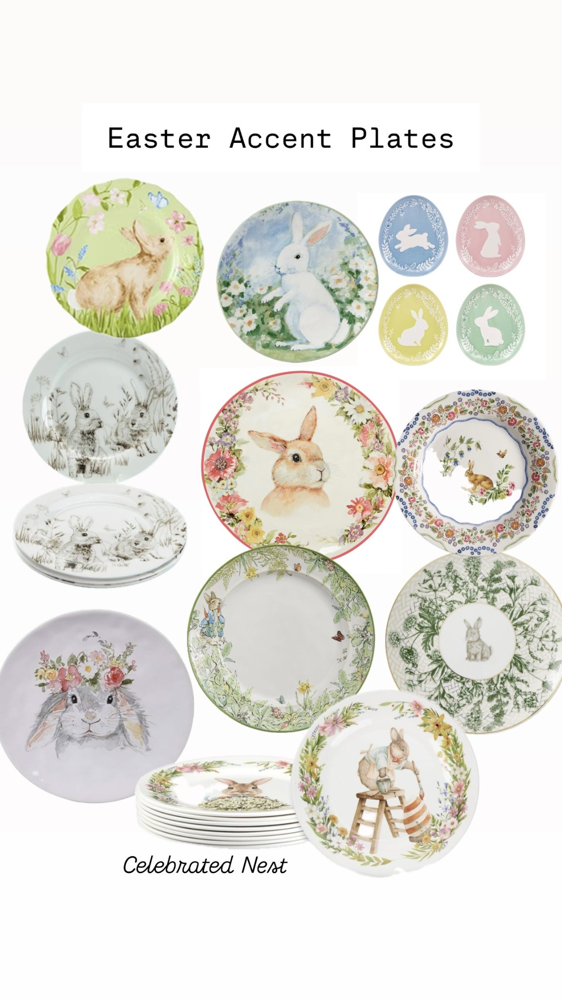 Easter accent plates! Top your place setting with a sweet salad/dessert place! #easterplates #eastertable #easterdinner 

#LTKHome #LTKSeasonal #LTKSpringSale