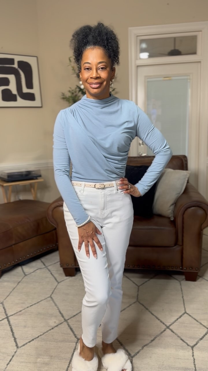 Spring Style That’s Easy & Effortless 
🌷 (Over 40 Fashion) - Day 4 🌷

Chill days call for chic yet comfy looks, and this soft blue top + crisp white denim combo is giving effortless elegance! ✨ Since I’m keeping things cozy, the fluffy slippers are staying on—because style should never come at the cost of comfort.

Would you wear this look? Let me know in the comments! ⬇️

Outfit Details:
Shirt @sheinofficial 
Pants @tjmaxx 
Slippers & Jewelry @amazonfashion 

xoxo, Mystiqua Trinette 

#EffortlessElegance #ChicOnABudget #SpringStyle #Over40Fashion #styleover40 #fashionover40 #ootd #over40style #over40fashion #shein #amazonfashion #tjmaxxstyle #effortlesslychic #effortlessstyle #effortlessfashion #amazoninfluencer