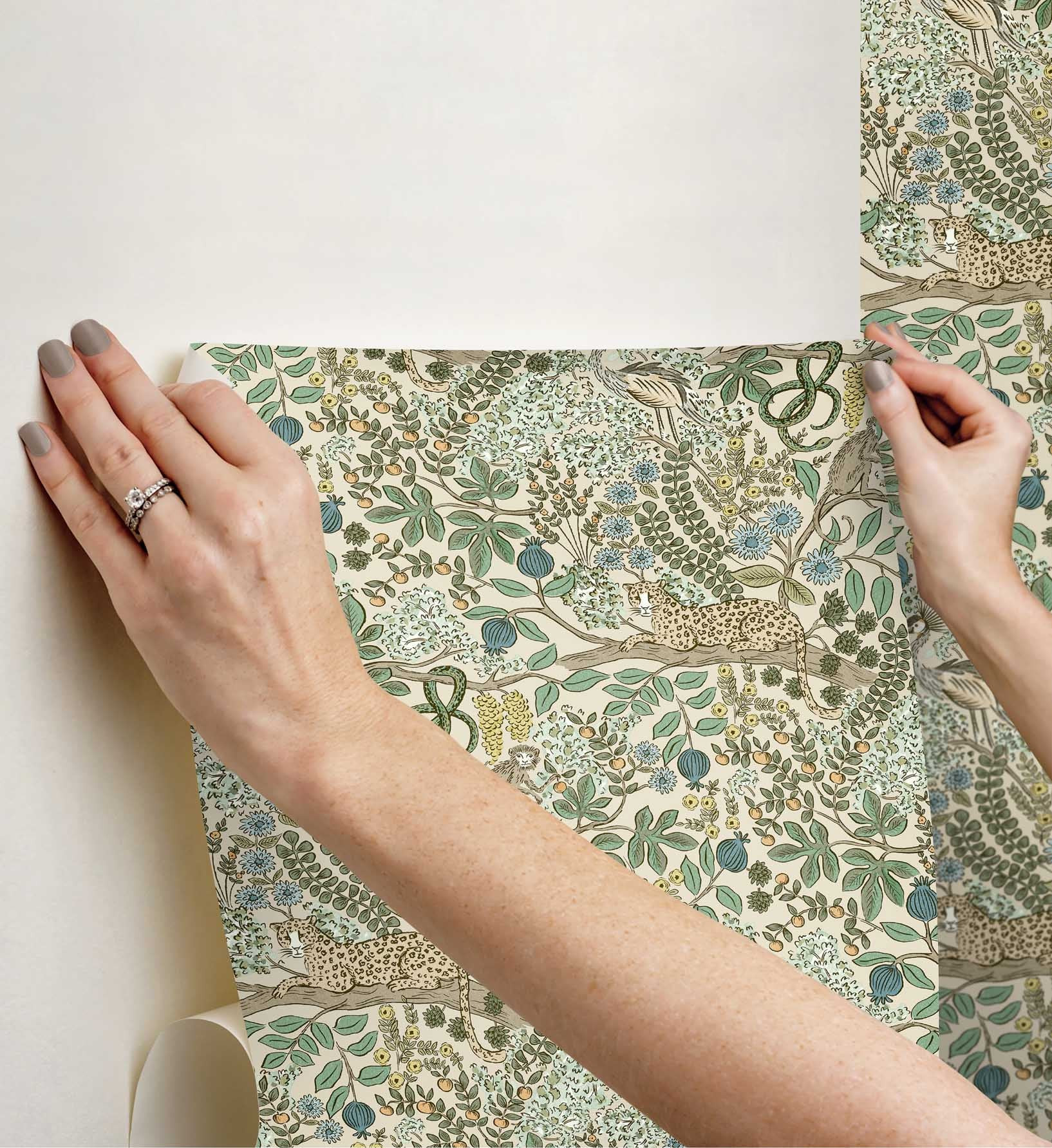 Safari Peel & Stick Wallpaper - Cream | Rifle Paper Co.