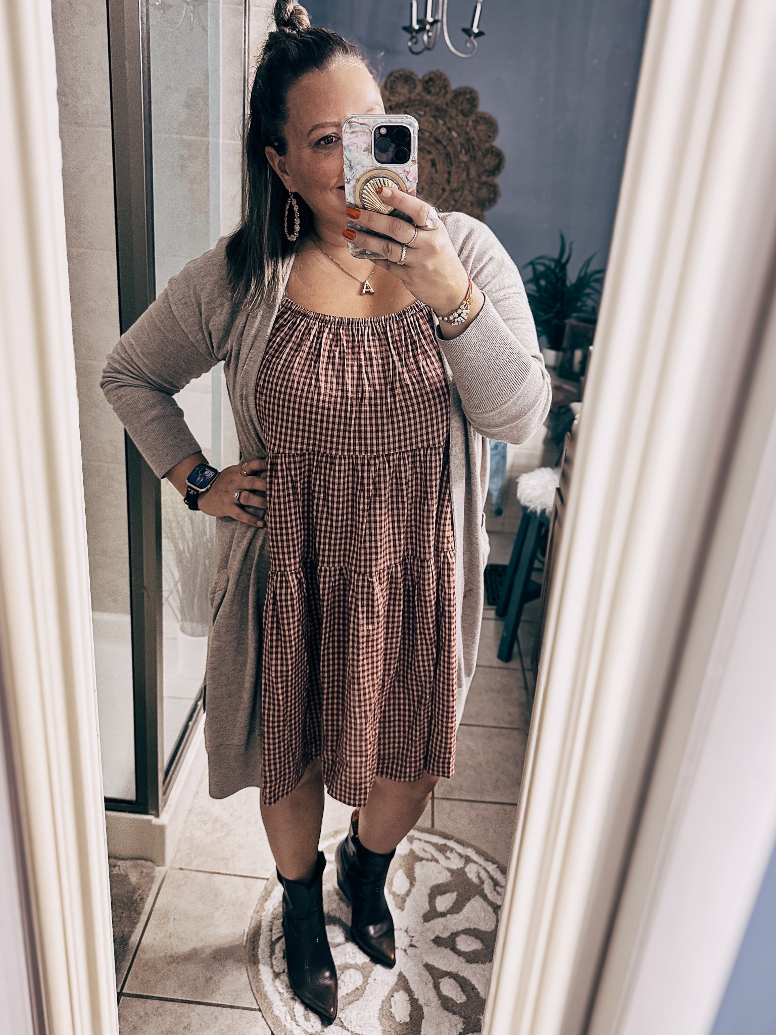 Loving this fun fall dress from Old Navy! On sale now! 🍂 🍁 

#LTKSeasonal #LTKSaleAlert #LTKOver40