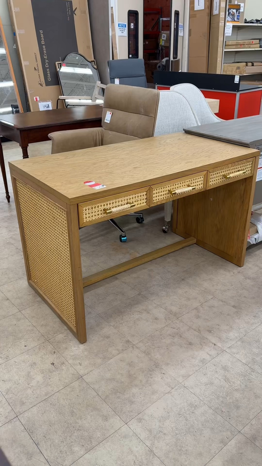 Boho desk inspo! 😍 The Trey Writing Desk from Joss & Main features beautiful woven rattan detailing paired with warm wood tones for a relaxed, designer-inspired look. 🤎The natural texture gives it such a cozy boho feel while still being functional for a home office or creative workspace! 📖 #officedesk #desk #wayfairfind

#LTKHome #LTKSaleAlert