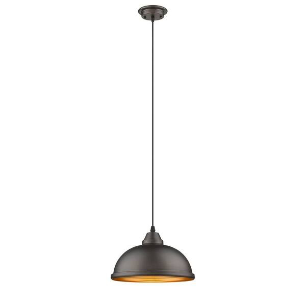 Transitional 1-light Oil Rubbed Bronze Pendant | Bed Bath & Beyond