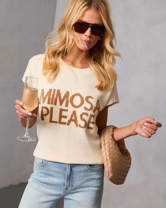 Pass Mimosa Please Knit Graphic Sweater

#LTKFindsUnder100 #LTKSaleAlert