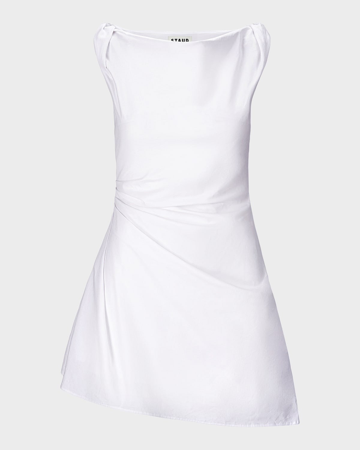 Callie Ruched Asymmetric Mini Dress | Neiman Marcus
