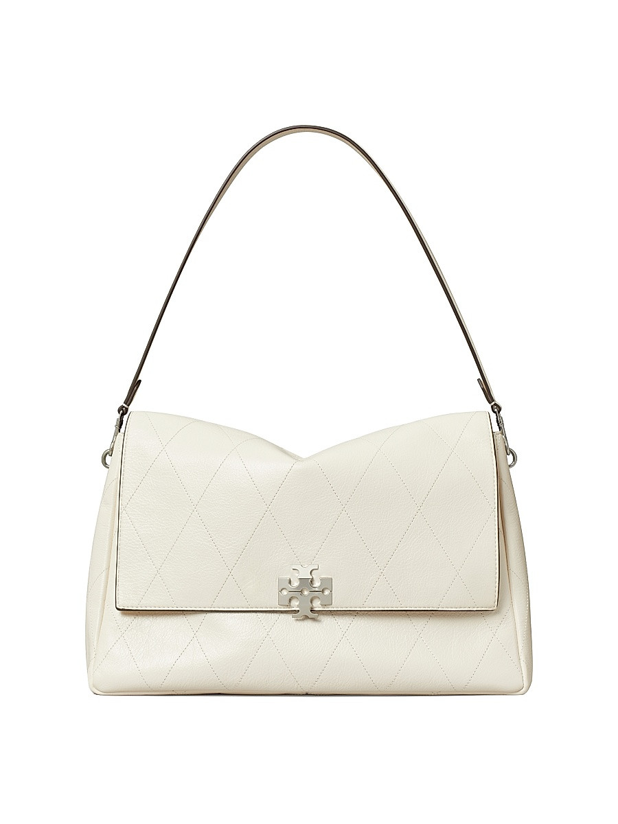 Women's Charlie Large Quilted Leather Shoulder Bag - Light Cream | Saks Fifth Avenue