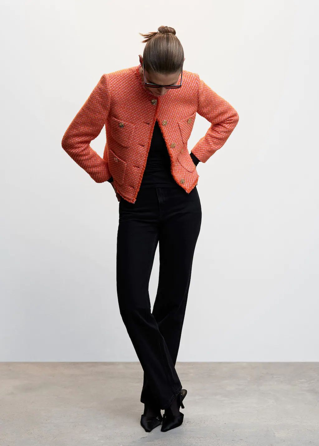 Pocket tweed jacket -  Women | Mango USA | MANGO (US)