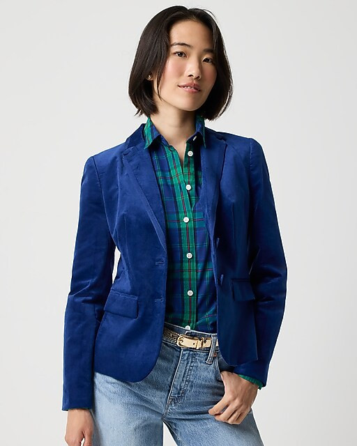 Velvet schoolboy blazer | J.Crew Factory