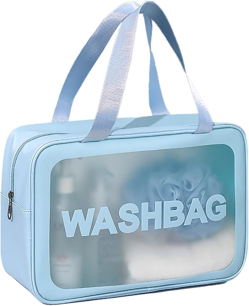 DAPOWER Travel Toiletry Bag for Women and Men, Matte Translucent Toiletry Bag with Handy Handle, ... | Amazon (US)