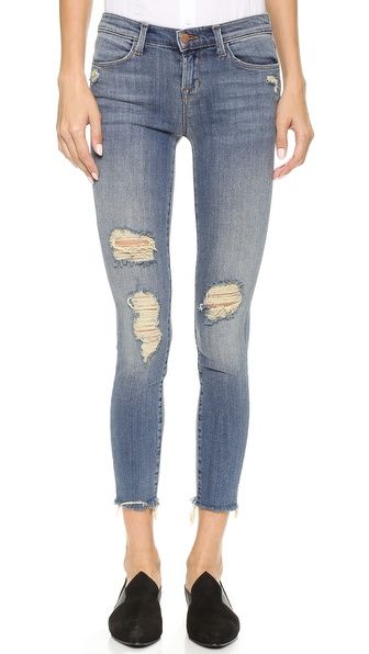 Mid Rise Destructed Cropped Jeans | Shopbop