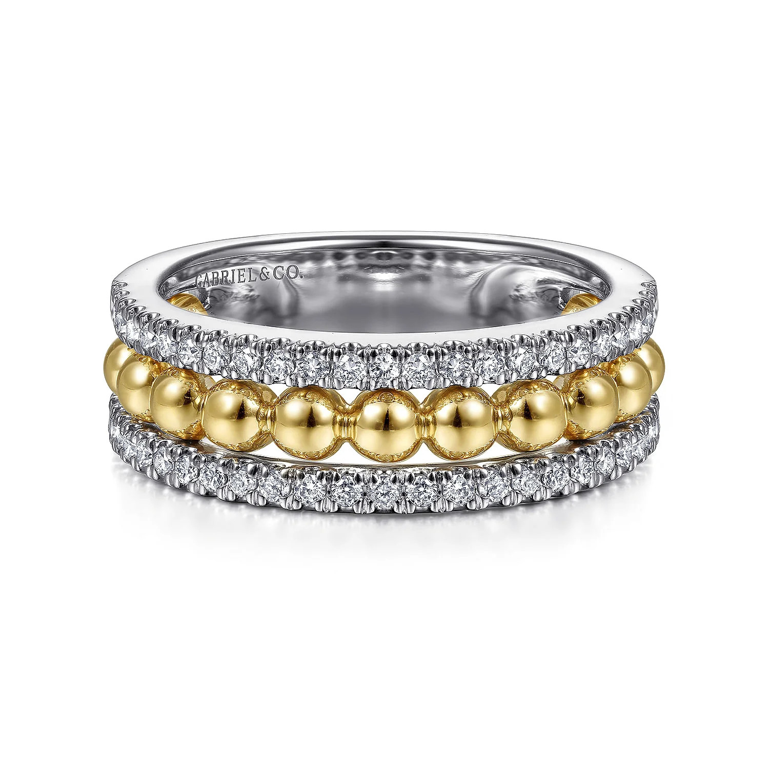 Two Toned Bujukan Diamond Wide Band Ring | J. Brooks Jewelers