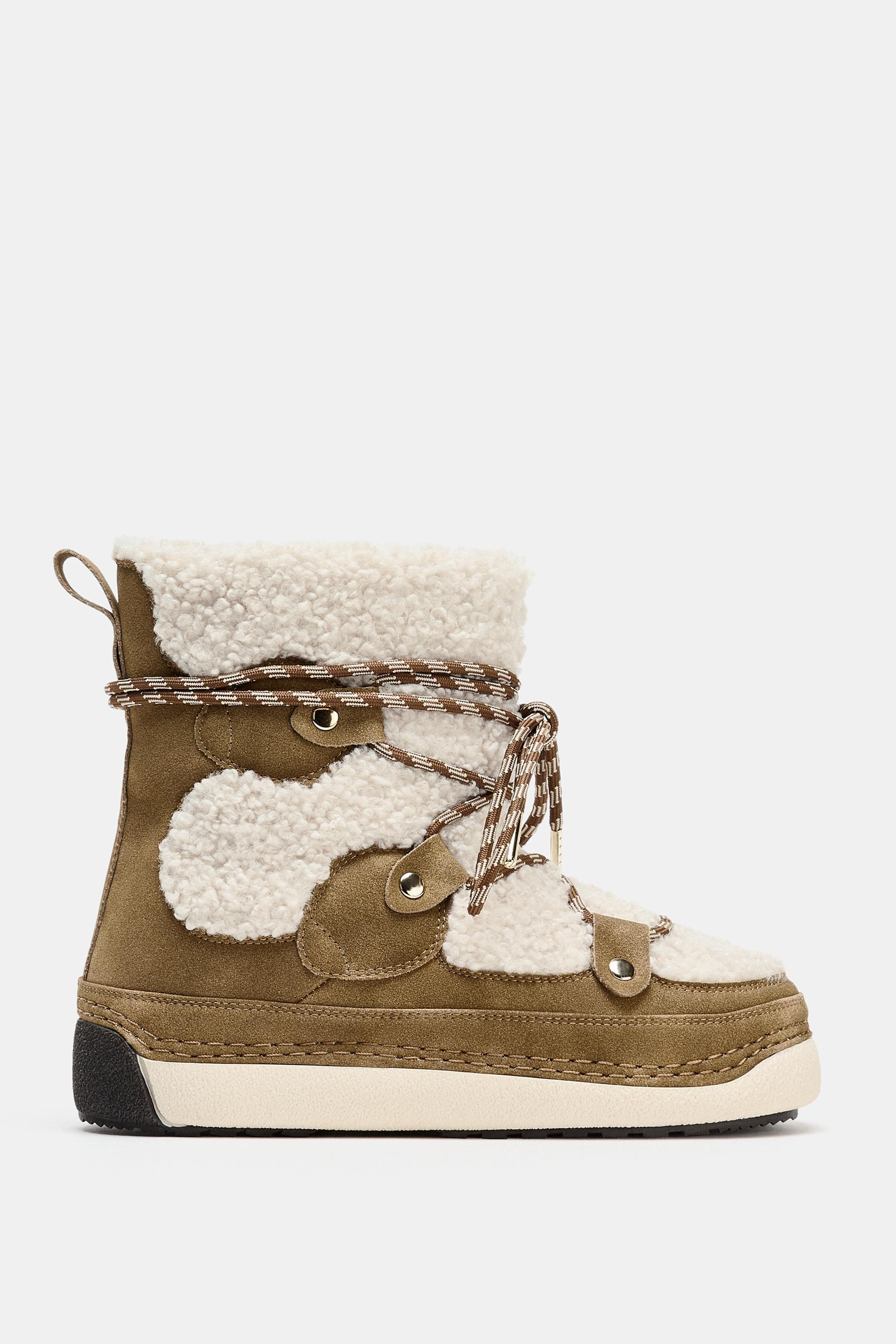 CONTRASTING ANKLE BOOTS SKI COLLECTION | Zara US