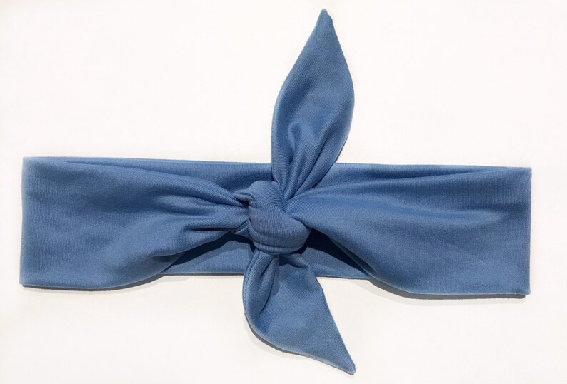 Personalized Pastel Baby Blue Tie Headband | Etsy (US)
