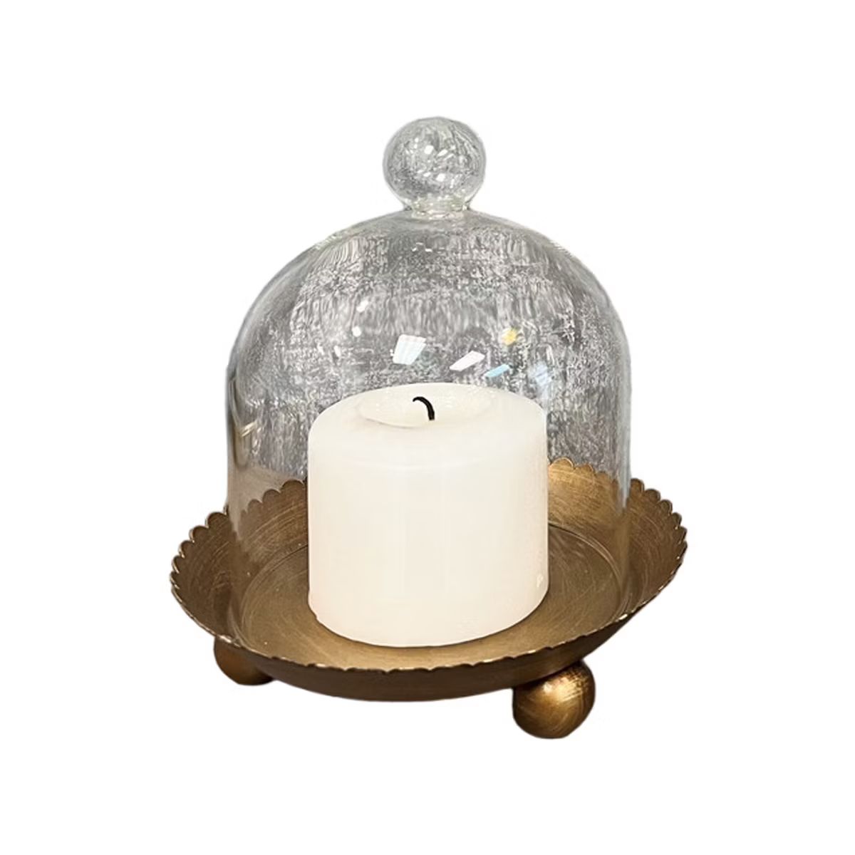 Slickblue Vintage Cloche Candle Holder with Metal Plate in 2 Different Color | Target