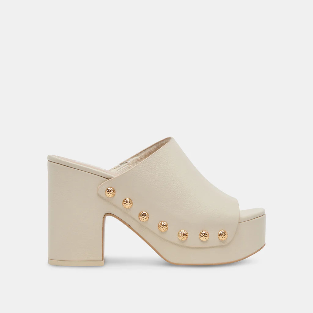EMOL HEELS OFF WHITE LEATHER | DolceVita.com
