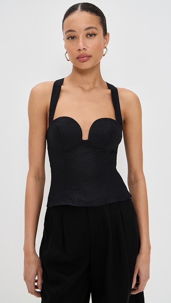 Reformation Nola Linen Top | Shopbop | Shopbop