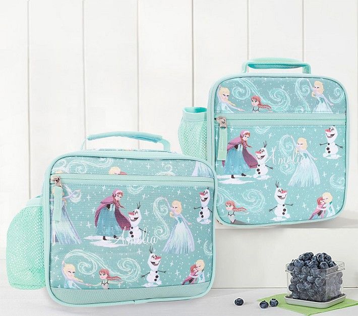 Mackenzie Aqua Disney Frozen Lunch Boxes | Pottery Barn Kids